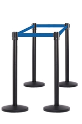 4 QueueMaster Barrier Kit with 11 Feet Belts