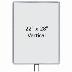 22" x 28" Radius Corner Sign Frame for 7' Beltrac Satin