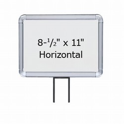 8.5" x 11" Radius Corner Sign Frame for 7' Beltrac Stanchions