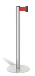 Retractable Belt Stanchion - Model: Slim Base Beltrac 3060, 7' Belt