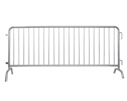 Steel Barricade With Bridge Feet - Galvanized 8'4"