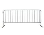 Steel Barricade With Flat Feet - Galvanized 8'4"