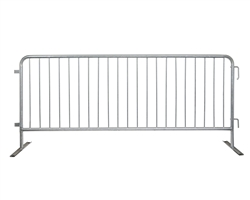 Steel Barricade With Flat Feet - Galvanized 8'4"