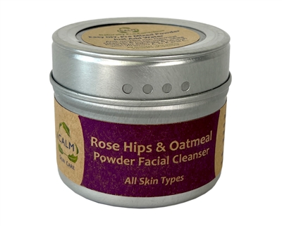 CALM Natural Eco Friendly Skin Care Rose Hips & Oatmeal Facial Powder Cleanser