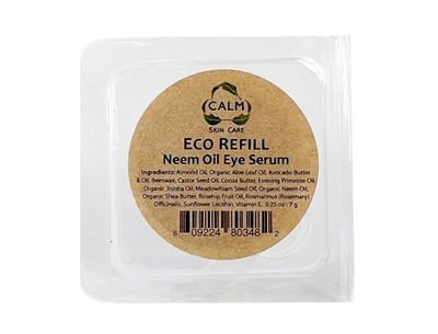 CALM Natural Eco Friendly Skin Care Eco Refill Eye Neck Serum Makeup Remover
