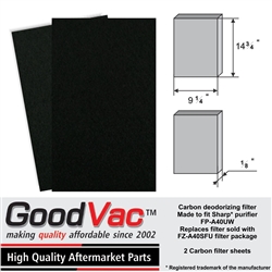 Sharp FP-A40UW carbon filter by Goodvac, replaces FZ-A40SFU deodorizing filter