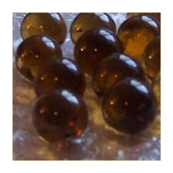 14mm Transparent  Dark Amber Marbles 1 lb Approximately 120 Marbles