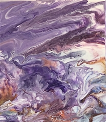 Original Acrylic Pour Flat Board #AP001 6x6"