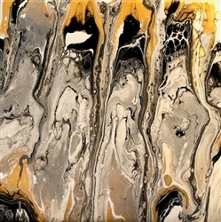 Original Acrylic Pour Flat Board #AP002 6x6"