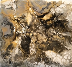 Original Acrylic Pour Flat Board #AP005 6x6"