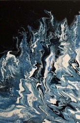 Original Acrylic Pour Flat Board #AP006 5x7"