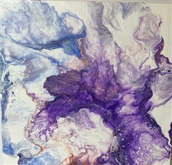 Original Acrylic Pour Flat Board #AP019 6x6"