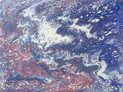Original Acrylic Pour Flat Board #AP023 6x8"