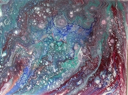 Original Acrylic Pour Flat Board #AP024 6x8"