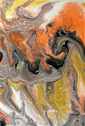 Original Acrylic Pour Flat Board #AP026 5x7"