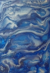 Original Acrylic Pour Flat Board #AP028 5x7"