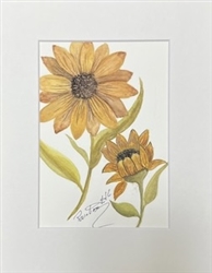 Original Watercolor 5x7" Framed FW001