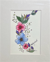 Original Watercolor 5x7" Framed FW012