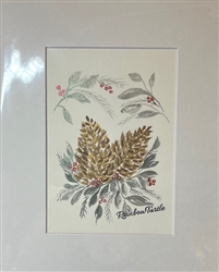 Original Watercolor 5x7" Framed FW035