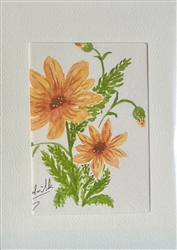 Hand Painted Original Watercolor Greeting Card #GC002