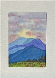 Hand Painted Original Watercolor Greeting Card #GC013