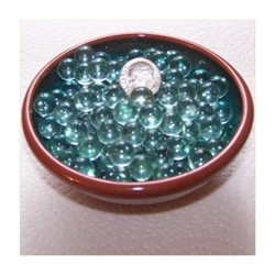 GR Clear 11mm No Hole Glass Deco Beads Mini Marbles 1 lb Approx 272 Beads/Marbles GREEN TINT