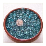 GR Clear 12mm No Hole Glass Deco Beads Mini Marbles 1 lb Approx 200 Beads/Marbles GREEN TINT