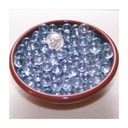 Clear 9mm No Hole Glass Deco Beads Mini Marbles 1 lb Approx 476 Beads/Marbles