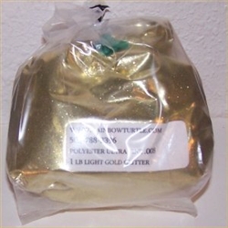 Glitter Polyester Fine Light Gold 1-lb P0308HX