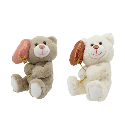 10" TEDDY BEAR W/"LOVE" BALLOON (2)<b class='icon-coming-soon'></b>