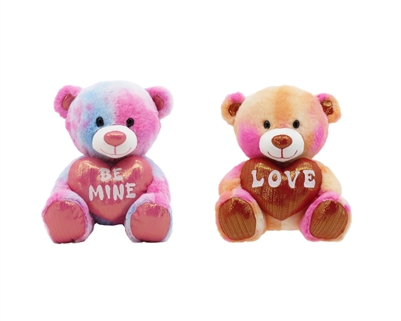 10" TIEDYE BEAR WITH HEART (2)<b class='icon-new-product'></b>