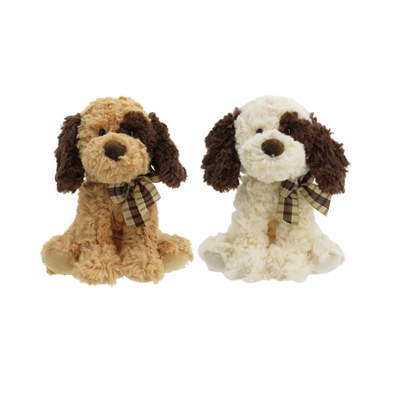 8â€ SCRUFFY PUPS W/PLAID RIBBON (2)<b class='icon-coming-soon'></b>