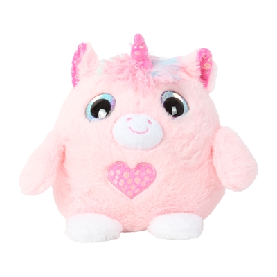 8" x 7" UNICORN SNUGGLY CHUBBY PETS W/SPARKLY EYES (1)