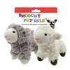 "7"" 2  PACK GRAY/WHITE SHEEP PET TOY INCLUDING CRINKLE PAPER AND SQUEAKER WITH HEADER CARD"