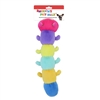 "20""  COLOURFUL CATERPILLAR PLUSH PET TOY   INCLUDING CRINKLE PAPER AND SQUEAKER WITH  HEADER CARD"