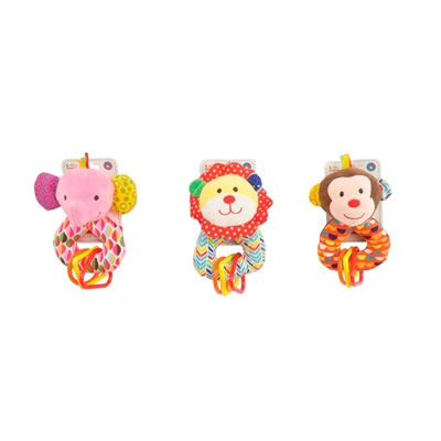 6" BABY RINGALING RATTLES W/HEADER CARD 0+M (3) <b class='icon-new-product'></b>