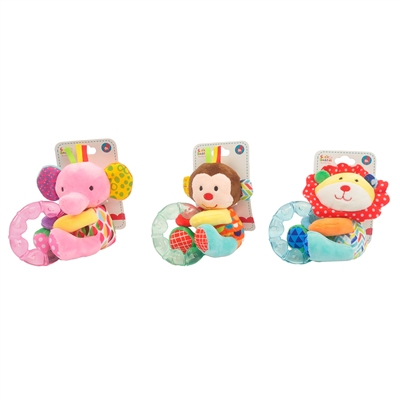 4.5" RATTLE W/WATER FILLED TEETHER & HEADER CARD 0+3 (3) <b class='icon-new-product'></b>