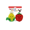 "5"" 2 PACK  CORN AND RED BELL PEPPER PLUSH PET TOY  INCLUDING CRINKLE PAPER AND SQUEAKER WITH BACK CARD"