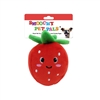"5"" STRAWBERRY PET TOY INCLUDING CRINKLE PAPER AND SQUEAKER WITH HEADER CARD"
