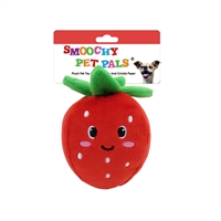 "5"" STRAWBERRY PET TOY INCLUDING CRINKLE PAPER AND SQUEAKER WITH HEADER CARD"