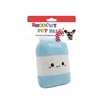 "10"" MILK PET TOY   INCLUDING CRINKLE PAPER AND SQUEAKER WITH  HEADER CARD"