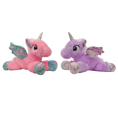 14" PINK & PURPLE MAGICAL FLOPPY UNICORNS (2)