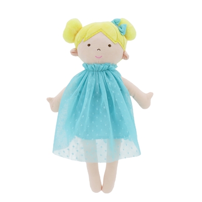 12.5" MIKA SWEET SNUGGIE DOLL-TIFFANY BLUE