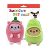 "5"" 2 PACK  STRAWBERRY AND AVOCADO PLUSH PET TOY  INCLUDING CRINKLE PAPER AND SQUEAKER WITH BACK CARD"