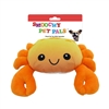"10"" CRAB PLUSH PET TOY       INCLUDING CRINKLE PAPER AND SQUEAKER WITH BACK CARD"