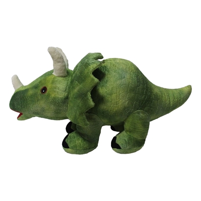 15" X 8" GREEN TRICERATOPS PIGGY COIN BANK (1)