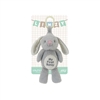 10" MY FIRST BUNNY  STROLLER TOY WITH RATTLE-GREY/PINK EAR