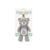 10" MY FIRST BEAR  STROLLER TOY WITH RATTLE-GREY