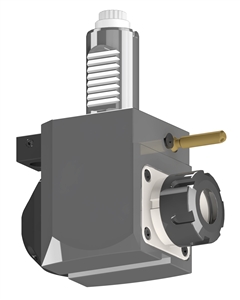 VDI 30, Angular Tool Holder, Sauter DIN 5480 Coupling, With Internal Cooling, Inverted Rotation - Right/55, ER25