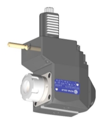 VDI 30, Angular & Offset Tool Holder, Sauter DIN 5482 Coupling, With Internal Cooling, Inverted Rotation, ER25 - Left